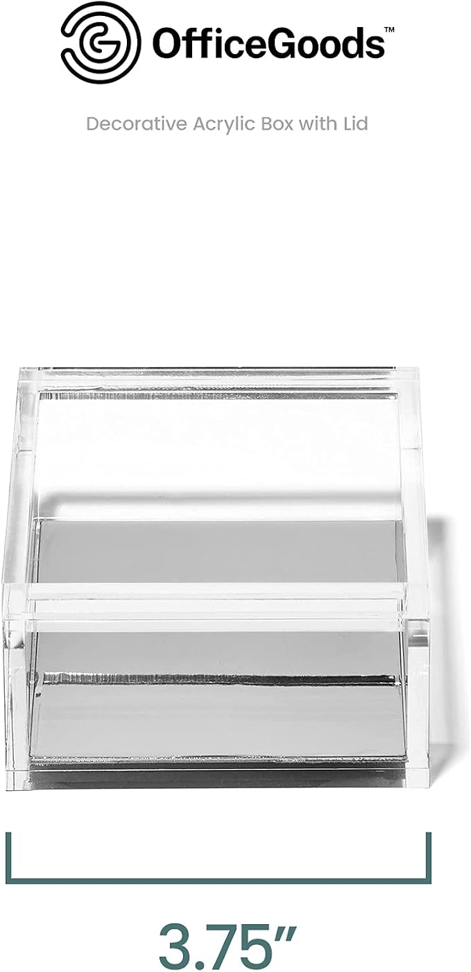 OfficeGoods Acrylic Desk Organizer w/Silver Base – Functional & Elegant Odds & - Image 4