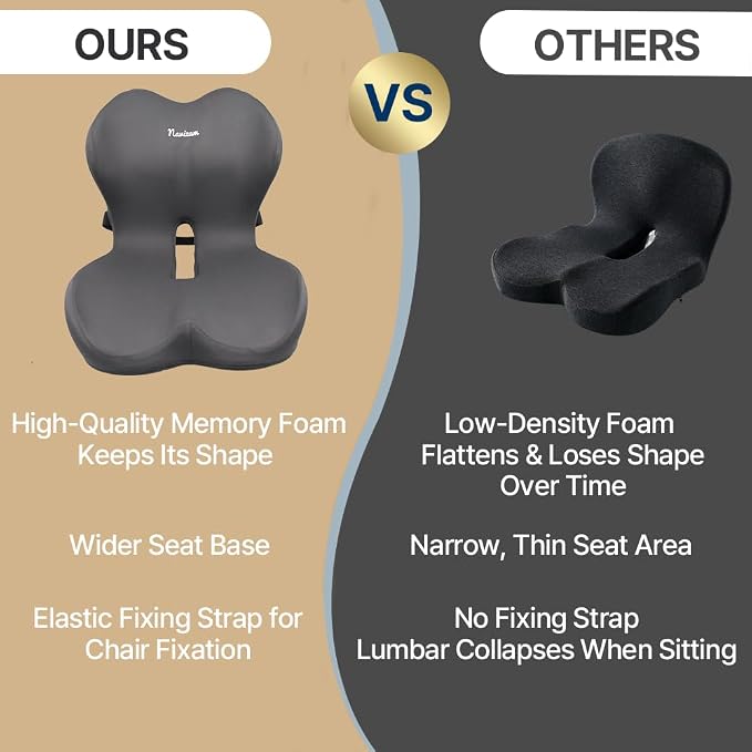 Navizam Lumbar Support Pillow for Office Chair – Seat Cushions for Office Chairs - Image 3