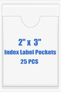 Origin-Joy 25 PCS Self-Adhesive Index Label Pockets by Origin-Joy