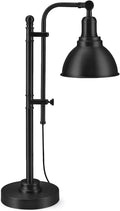 VONLUCE Rustic Desk Lamp Black Adjustable, Industrial Style Metal Task Lamps by Vonluce