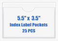 Origin-Joy 25 PCS Self-Adhesive Index Label Pockets by Origin-Joy