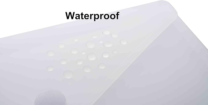 9x7 Clear Plastic Envelopes Hook Loop Closure Receipt Stickers Storage Holder - Image 5