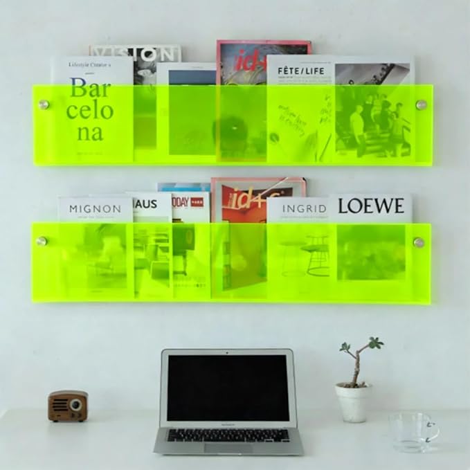 ROYALITA 2-Pack Acrylic Magazine Holder Brochure Holder, Fashion Hanging - Image 2