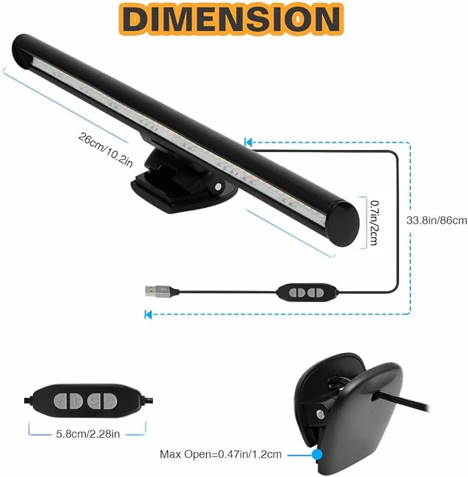 CATPOWER Portable Laptop Monitor Light Bar, USB Connection | e-Reading LED Task - Image 2