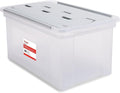 STAPLES Hanging File Folder Box, Storage Bin Organizer, Wing Lid, Letter Size by Staples