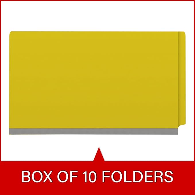 Ecom Folders End Tab Pressboard Classification Folders | Legal Size 25 Pt Stock - Image 6