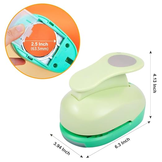 UCEC Circle Punch, 2.5 Inch Circle Hole Punch, Craft Paper Punches Circles - Image 2