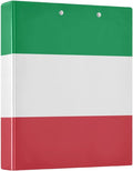 Italian Flag 3-Ring Binder, 1.5 Inch D-Ring Organizer Folder Clipboard Binder by Unknown