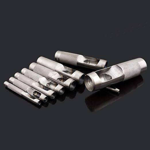 Leathe Punch Set Heavy Duty Round Hole Punch Set Leather Hole Tool, - Image 7