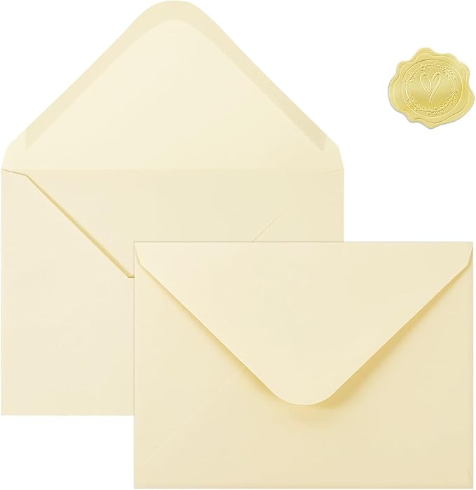 50 PCS Cream Colorful A7 Envelopes by YINUOYOUJIA