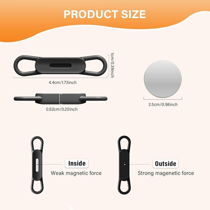 XYOFUN Magnetic Pen Holders Set of 12, Silicone Adjustable Pen Pencil Holder - Image 4