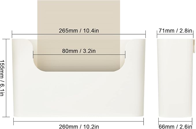 YOHOM No Drilling File Holder Wall Mails Magazines Organizer Adhesive Door Mount - Image 2