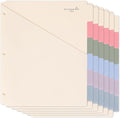 H4D 6-Tab Plastic Binder Dividers, 2 Pockets, Pastel Colors, 6 Sets | Made of by H4D
