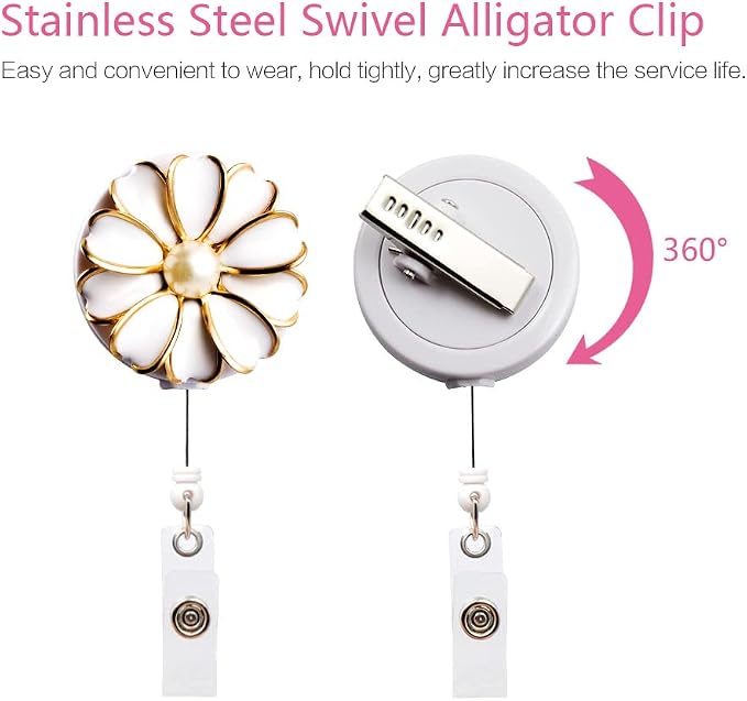 Retractable Badge Holder, ID Badge Reel - Image 4