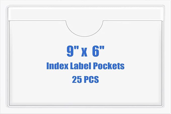 Origin-Joy 25 PCS Self-Adhesive Index Label Pockets by Origin-Joy