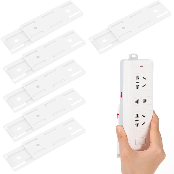 Giantree 6 Pack Self Adhesive Power Strip Holder, Power Strip Holder Desktop by Giantree