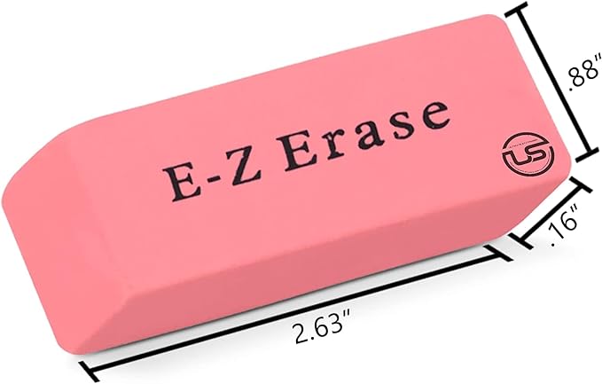Pink Erasers, Latex Free Pink Pearl Erasers - Image 3