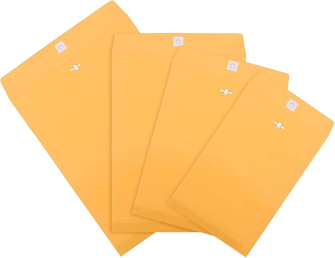 Frienda 4 Sizes Clasp Envelopes Kraft Paper Catalog Clasp Envelope - Image 4