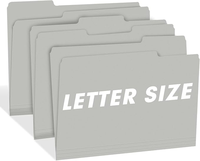 File Folder, RAZCC 100 Pack 1/3 Cut Tab File Folders Letter Size, Folders - Image 6
