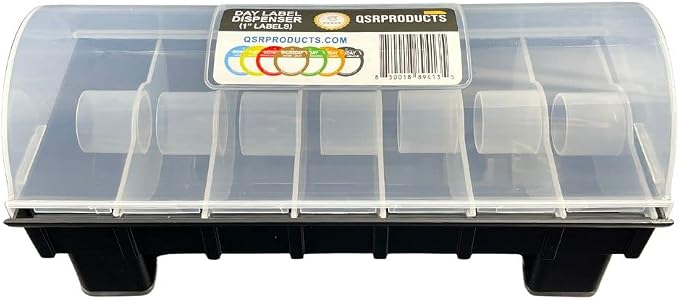 QSRProducts 7-Slot Day of The Week Covered Label Dispenser by QSRProducts