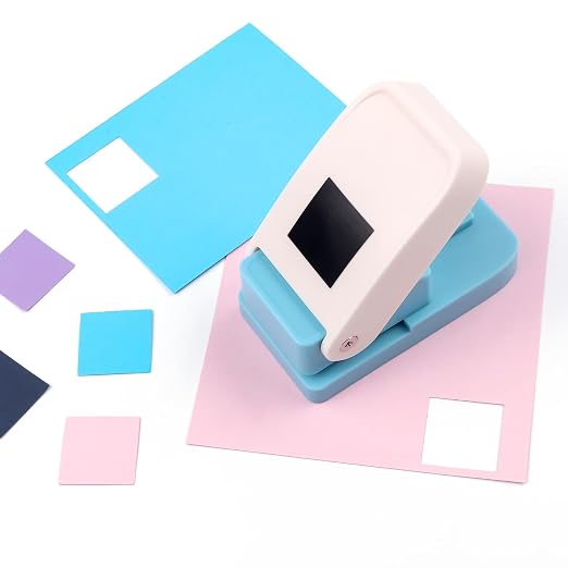 2 Pcs Paper Punch | Stamp Punch | Square Hole Punches | 1x0.8 inch Rectangular - Image 4