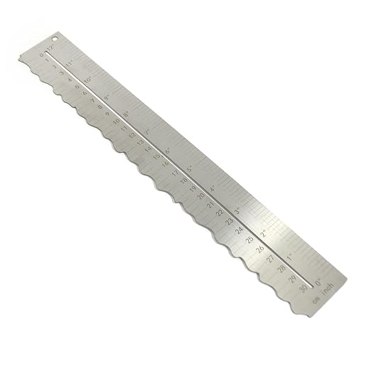 Stainless Steel Metal Paper Tearing Ruler Craft Ruler by UPTTHOW