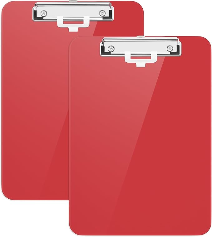 Hongri Plastic Clipboard with Pen Holder, Nurses and Women, Low Profile Clip by Hongri
