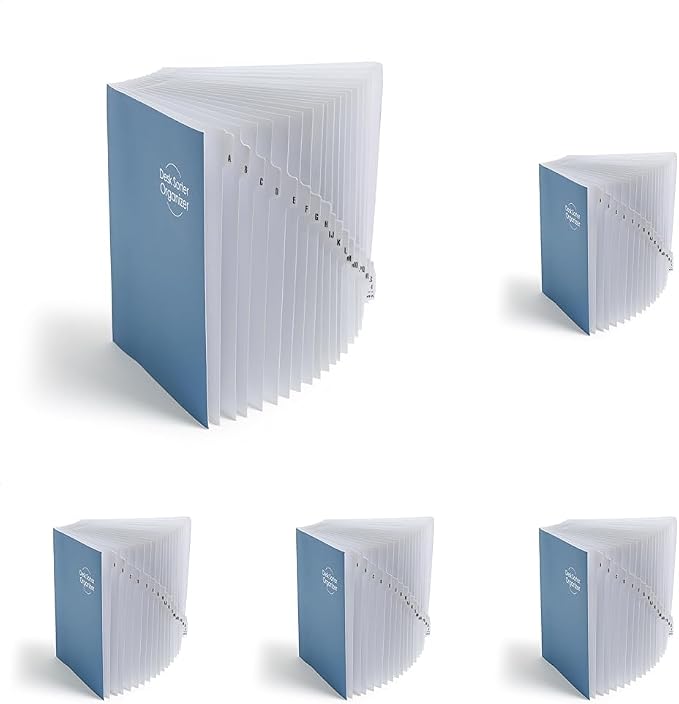 SMEAD Expandable Alphabetic File Sorter Dark Blue | Letter Size | 20 Dividers | by SMEAD
