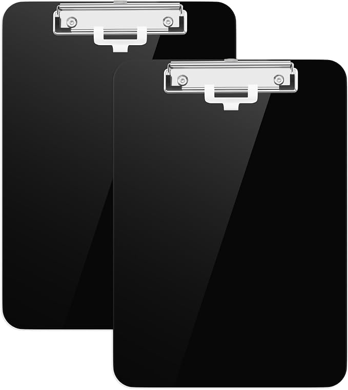 Hongri Plastic Clipboard with Pen Holder, Nurses and Women, Low Profile Clip by Hongri