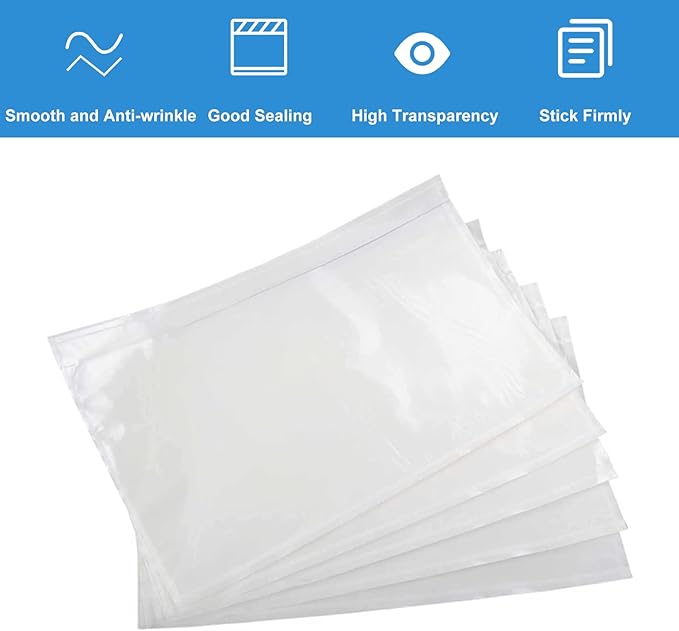 Coopaty Packing List Envelopes 7.5"x5.5" Pouches Invoice Enclosed Adhesive Bags - Image 4