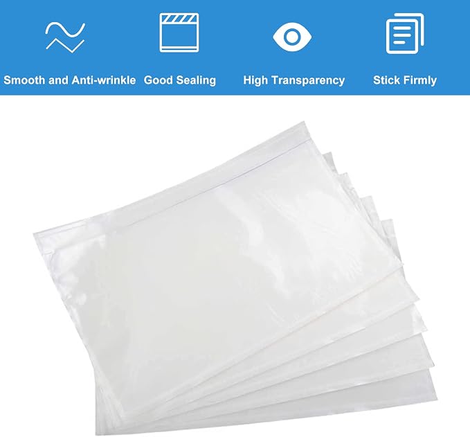 Shipping Labels Sleeves, Packing Slip Envelope Pouches 7.5" x 5.5" Packing List - Image 4