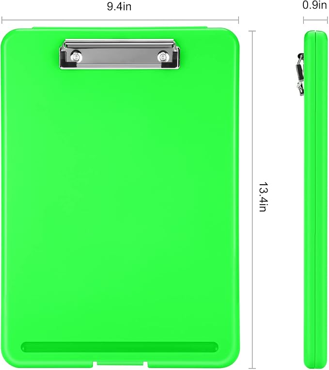 Sooez Clipboard with Storage, Plastic Storage Clipboards with Low Profile Clip - Image 2