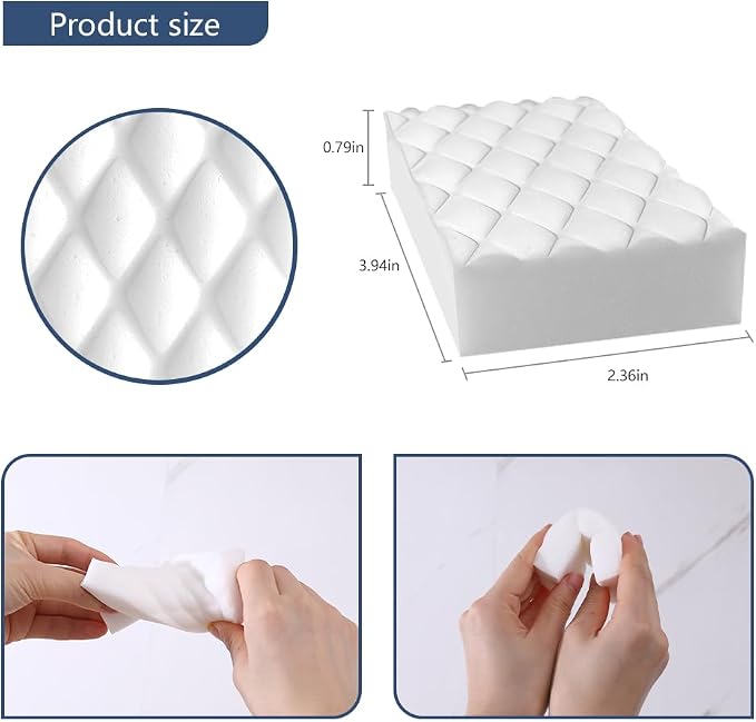 Magic Sponge Erasers, 100 Pack 2X Density Melamine Foam Pads - Image 6