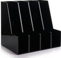 LALOBLUE 4 Pack Black Vertical Magazine File Holder Desk Organizer Bins | by Laloblue