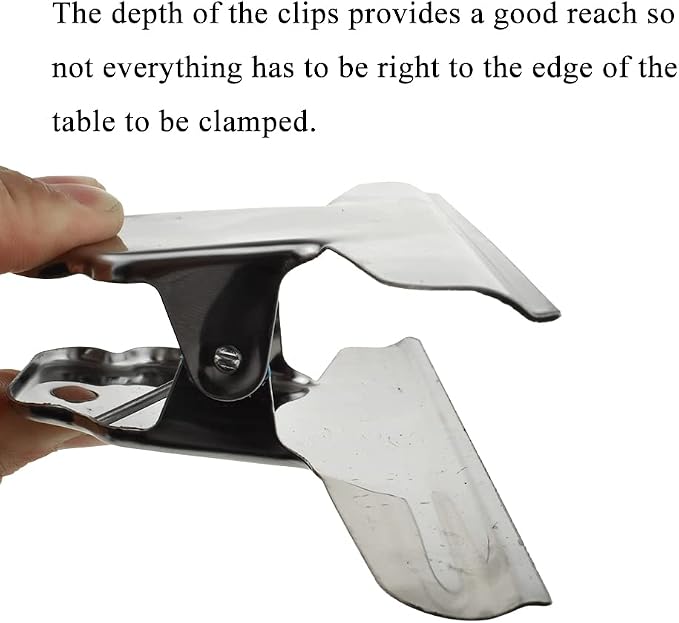 HAHIYO 5.7inch Silver Bulldog Clips Metal File Hinge Binder Clamps Save Space - Image 3
