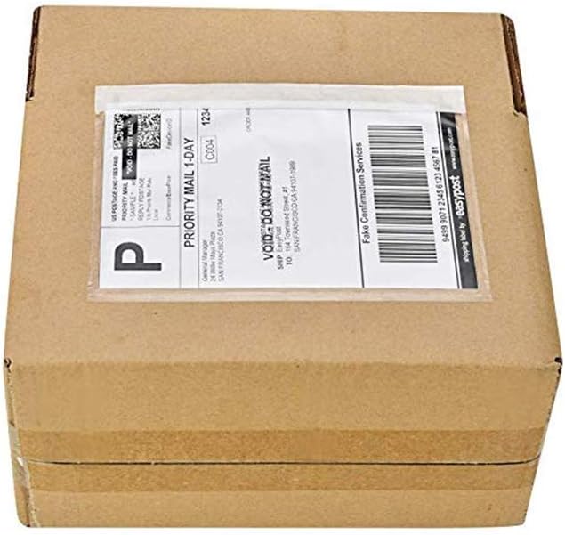 BESTEASY 7.5" x 5.5" Packing List Pouches, Strong Adhesive Plastic List Label - Image 3