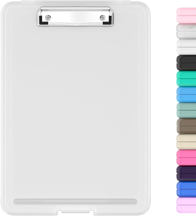 Hongri Clipboard with Storage, 8.5 x 11 Clip Board Foldable, Size 13.4 x 9.4 X by Hongri