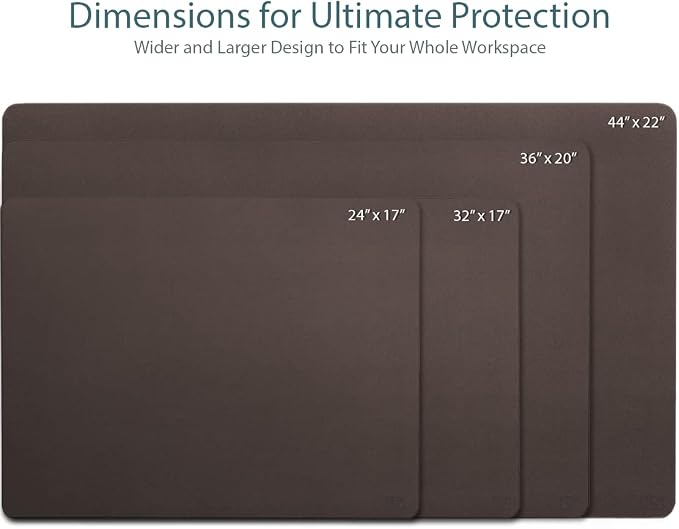 Vine Creations Leather Desk Mat Large 36" x 20", Desk Protector Mat, PU Leather - Image 2