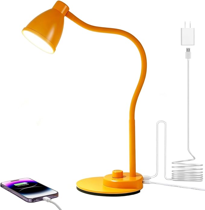 BOHON LED Desk Lamp with USB Charging Port 3 Color Modes Fully Dim, Auto by BOHON