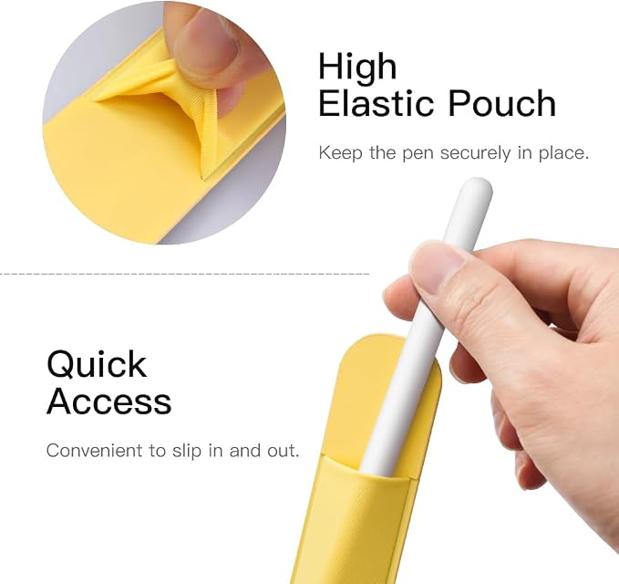 MoKo Pencil Holder Sticker Fit Apple Pencil Pro// 1st/ 2nd Generation, Elastic - Image 5