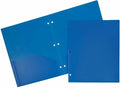 JAM PAPER Heavy Duty Plastic 3 Hole Punch Pocket Folders by JAMPaper