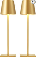Gold Cordless Rechargeable Table Lamp, 2 Pack Portable Desk Lamp by KakanuoLightings