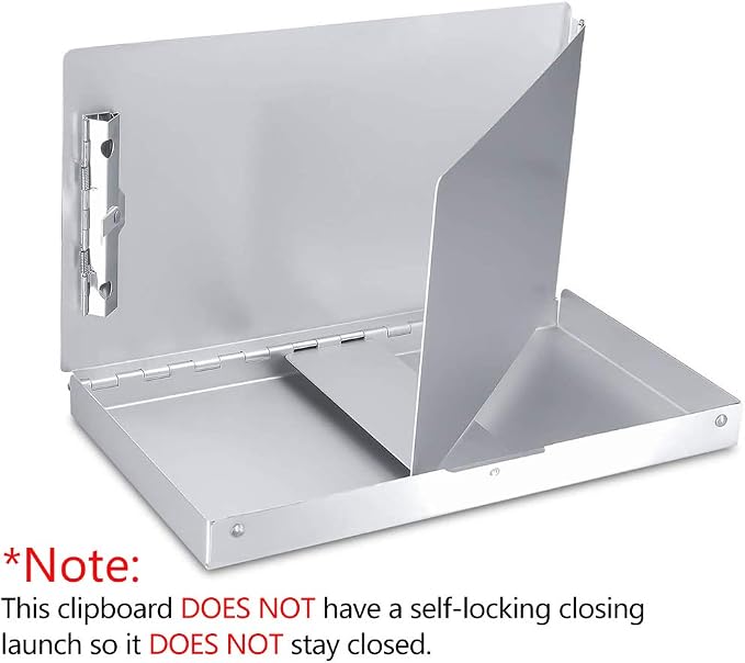 Small Aluminum Clipboard with Storage, 6 x 10.2 Inches, Recycled Metal Snapak - Image 4