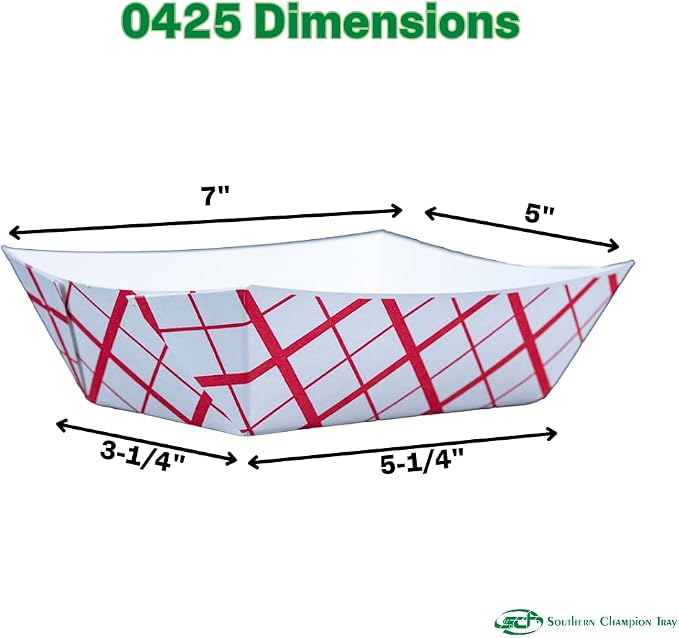 Southern Champion Tray 0425 #300 Southland Paperboard Food Tray, 3 lb Capacity - Image 7
