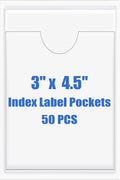 Origin-Joy 50 PCS Self-Adhesive Index Label Pockets by Origin-Joy
