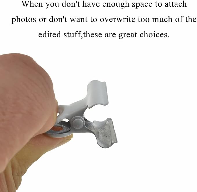 HAHIYO 0.87inch White Bulldog Clips Metal File Hinge Binder Clips Clamps Save - Image 3