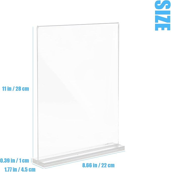 Lechay 8.5 x 11 inches Clear Table Menu Display Stand Desktop Display Stand - Image 2