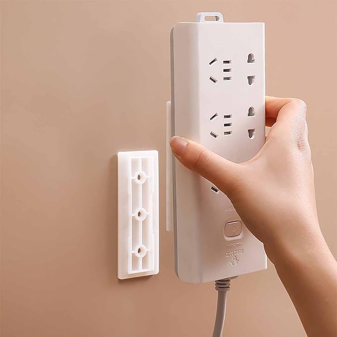 12 Pack Adhesive Punch Free Socket Holder, Self-Adhesive Desktop Socket Fixer - Image 3