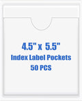 Origin-Joy 50 PCS Self-Adhesive Index Label Pockets by Origin-Joy