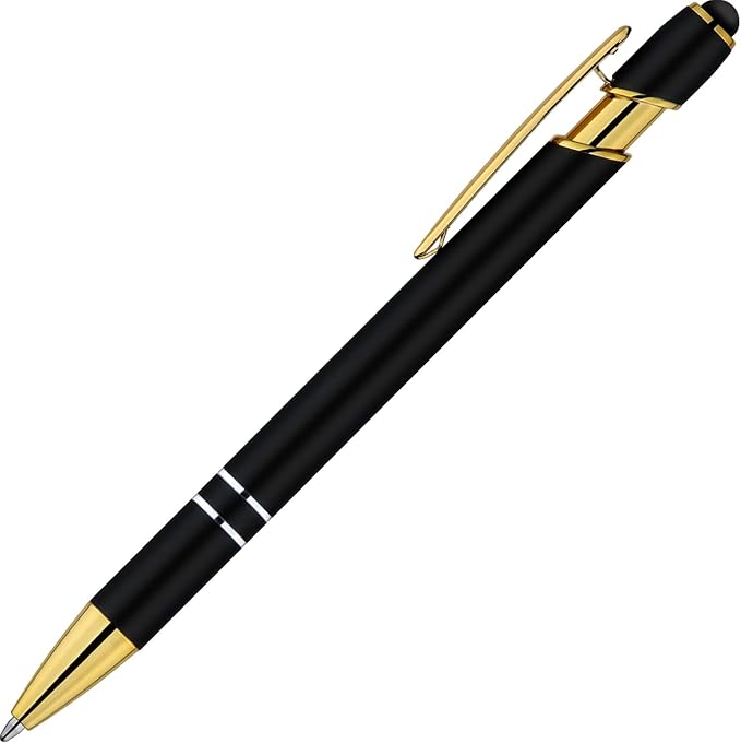 LINFANC 12 Pack Black Gold Ballpoint Pen - Image 9